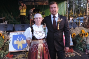 Gazdowie dożynek Renata i Marcin Sikorowie
